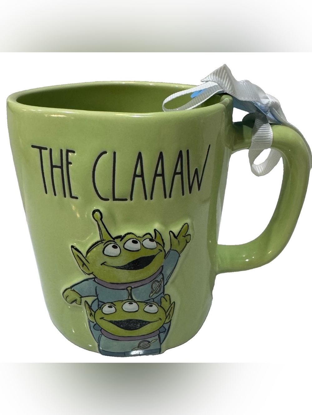 Rae Dunn Disney Pixar Toy Story Green Coffee Mug “The Claaaw” w/Aliens New